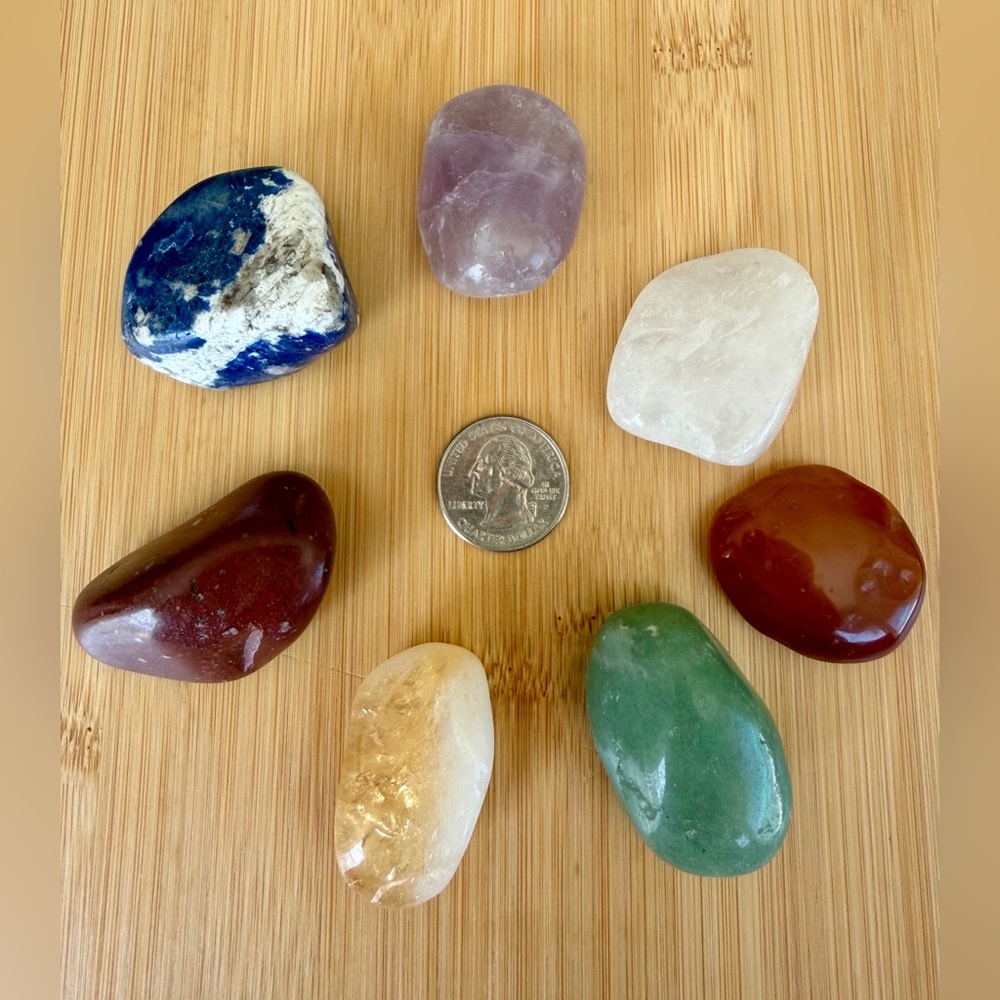 Chakra Crystal / Stone Bundle | 7 LG Tumbles / 3-4 CM